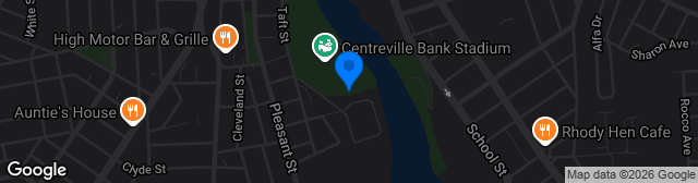 Map showing Centreville Bank Stadium