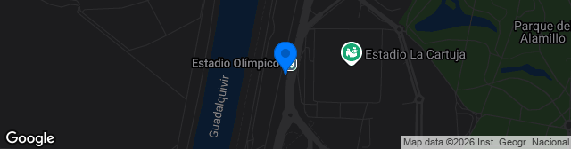 Map showing Estadio La Cartuja de Sevilla