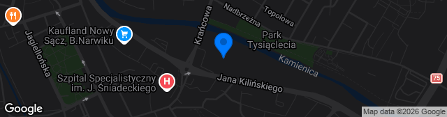 Map showing Stadion im. Ojca Władysława Augustynka