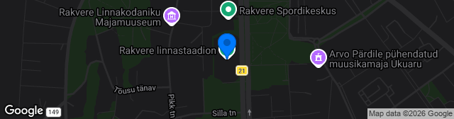 Map showing Rakvere linnastaadion