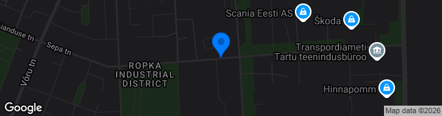 Map showing Tartu Sepa tänava staadion