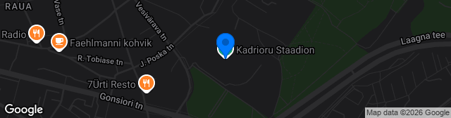 Map showing Kadrioru staadion