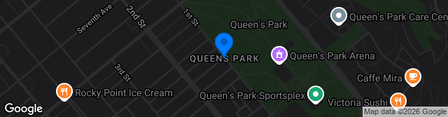 Map showing Queens Park
