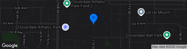 Map showing Cloverdale Athletic Park