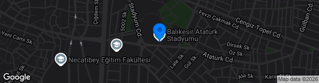 Map showing Balıkesir Atatürk Stadyumu