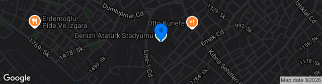 Map showing Denizli Atatürk Stadyumu
