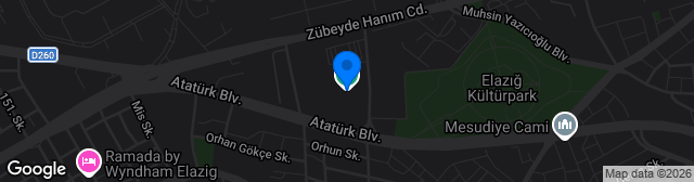 Map showing Elaziğ Atatürk Stadyumu
