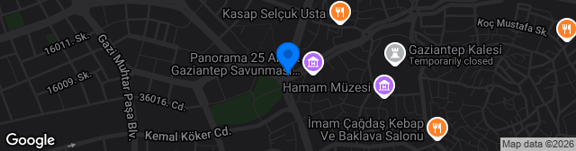Map showing Gaziantep Stadyumu