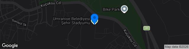 Map showing Ümraniye Hekimbaşı Şehir Stadyumu
