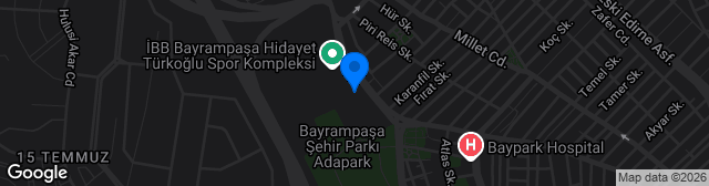 Map showing İBB Bayrampaşa Stadı