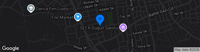 Map showing Darıca 15 Temmuz Stadyumu