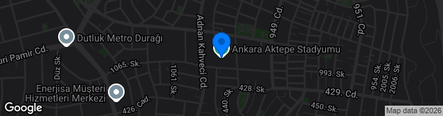 Map showing Aktepe Stadı