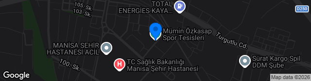 Map showing Mümin Özkasap Spor Tesisleri
