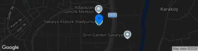 Map showing Yeni Sakarya Atatürk Stadyumu