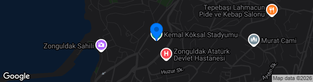 Map showing Karaelmas Kemal Köksal Stadyumu