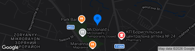 Map showing Stadion Kolos