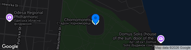 Map showing Stadion Chornomorets
