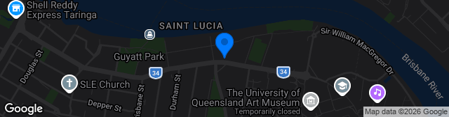 Map showing St. Lucia Campus Oval 3