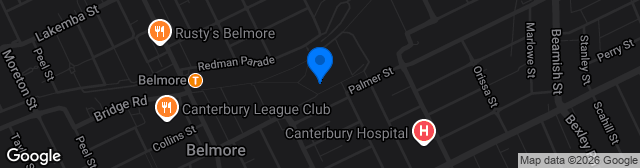 Map showing Belmore Sports Ground