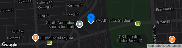 Map showing SA Athletics Stadium