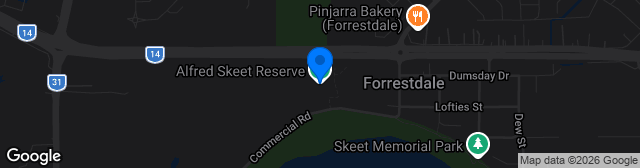 Map showing Alfred Skeet Reserve