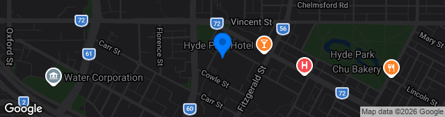 Map showing BGC Stadium - Dorrien Gardens