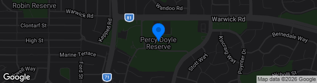 Map showing Percy Doyle Reserve A