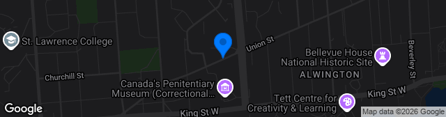 Map showing Queen's West Campus Field