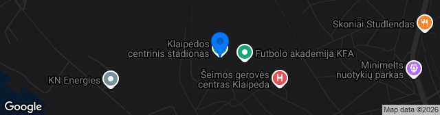 Map showing Klaipėdos m. centrinis stadionas