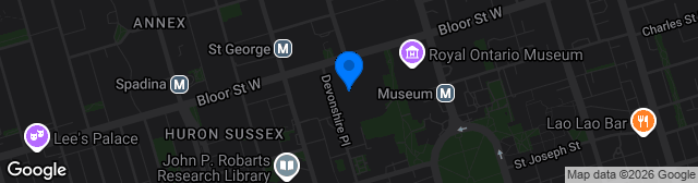 Map showing Varsity Stadium