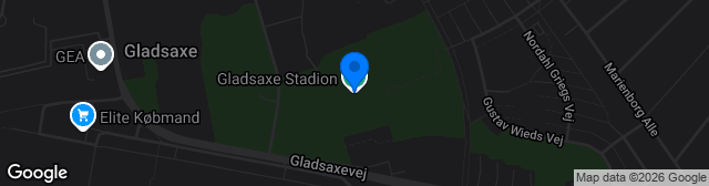 Map showing Gladsaxe Stadion