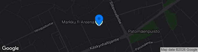 Map showing Mustapekka Areena