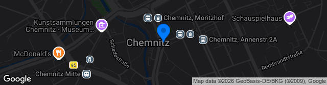 Map showing Stadion Chemnitz