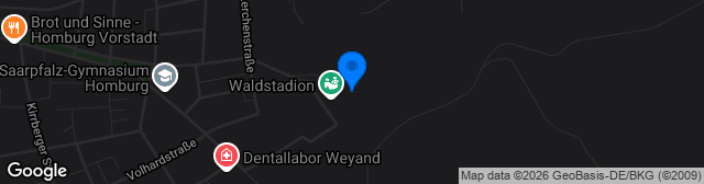 Map showing Waldstadion Homburg