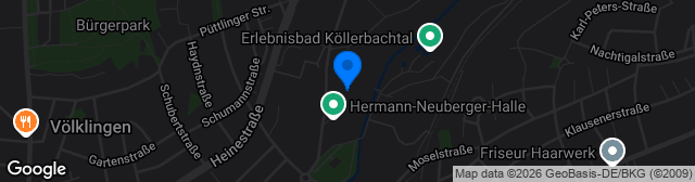 Map showing Hermann-Neuberger-Stadion