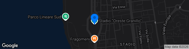 Map showing Stadio Oreste Granillo