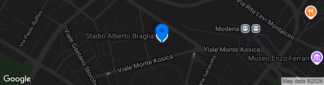 Map showing Stadio Alberto Braglia