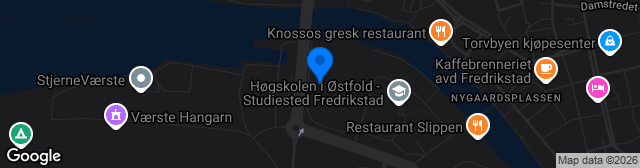 Map showing Nye Fredrikstad Stadion