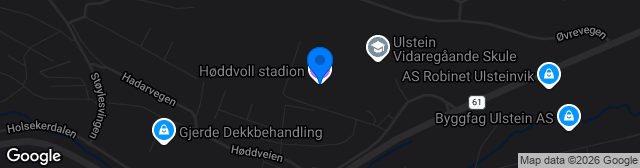 Map showing Nye Høddvoll Stadion