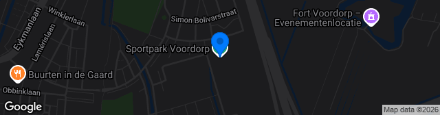 Map showing Sportpark Voordorp (USV Hercules)