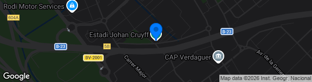 Map showing Estadi Johan Cruyff