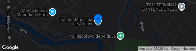 Map showing Estadio Municipal de Anduva