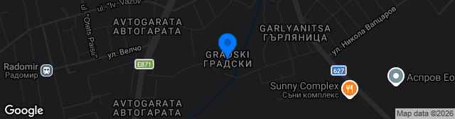 Map showing Gradski stadion