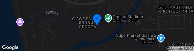Map showing Stadion Ogosta