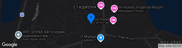 Map showing Gradski stadion