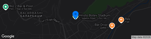 Map showing Stadion Hristo Botev