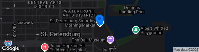 Map showing Al Lang Stadium