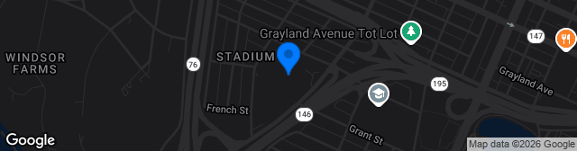 Map showing City Stadium