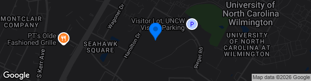 Map showing UNCW Soccer Stadium