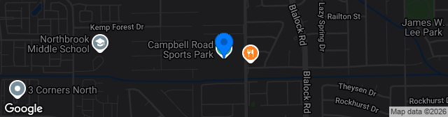 Map showing Campbell Road Sports Park